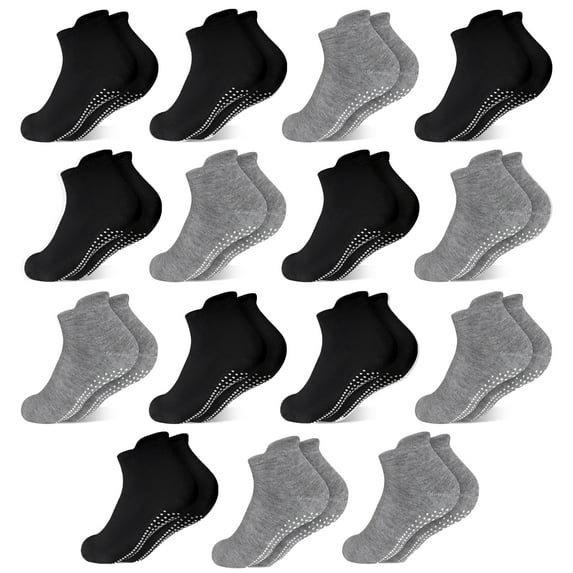 SkiBeaut Non-Slip Toddler Socks 15 Pairs Non Skid Low Cut Socks for 1-7 Years Anti Skid Ankle Socks for Baby Kids Boys Girls 