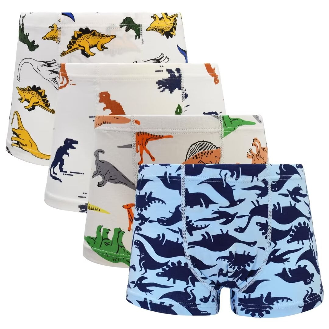SkiBeaut Toddler Boy Boxer Briefs 4 Pairs of Little Kids Underwears