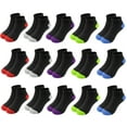 thumbnail image 1 of SkiBeaut Toddler Kids Socks, 15 Pairs Ankle Athletic Low Cut Short Socks for Boys Girls 2-14 Years, 1 of 5