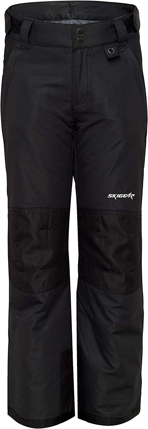 SkiGear unisexchild Snow Pants With Reinforced Knees and Seat Black