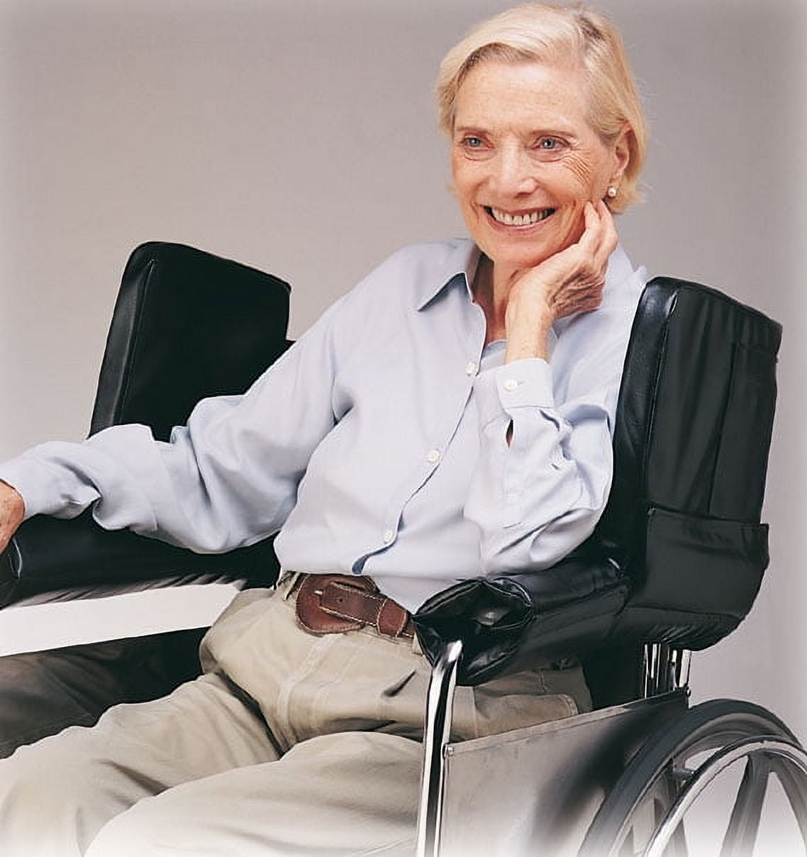 Universal Black Foam-Padded Wheelchair Side Wings with Armrest Pads