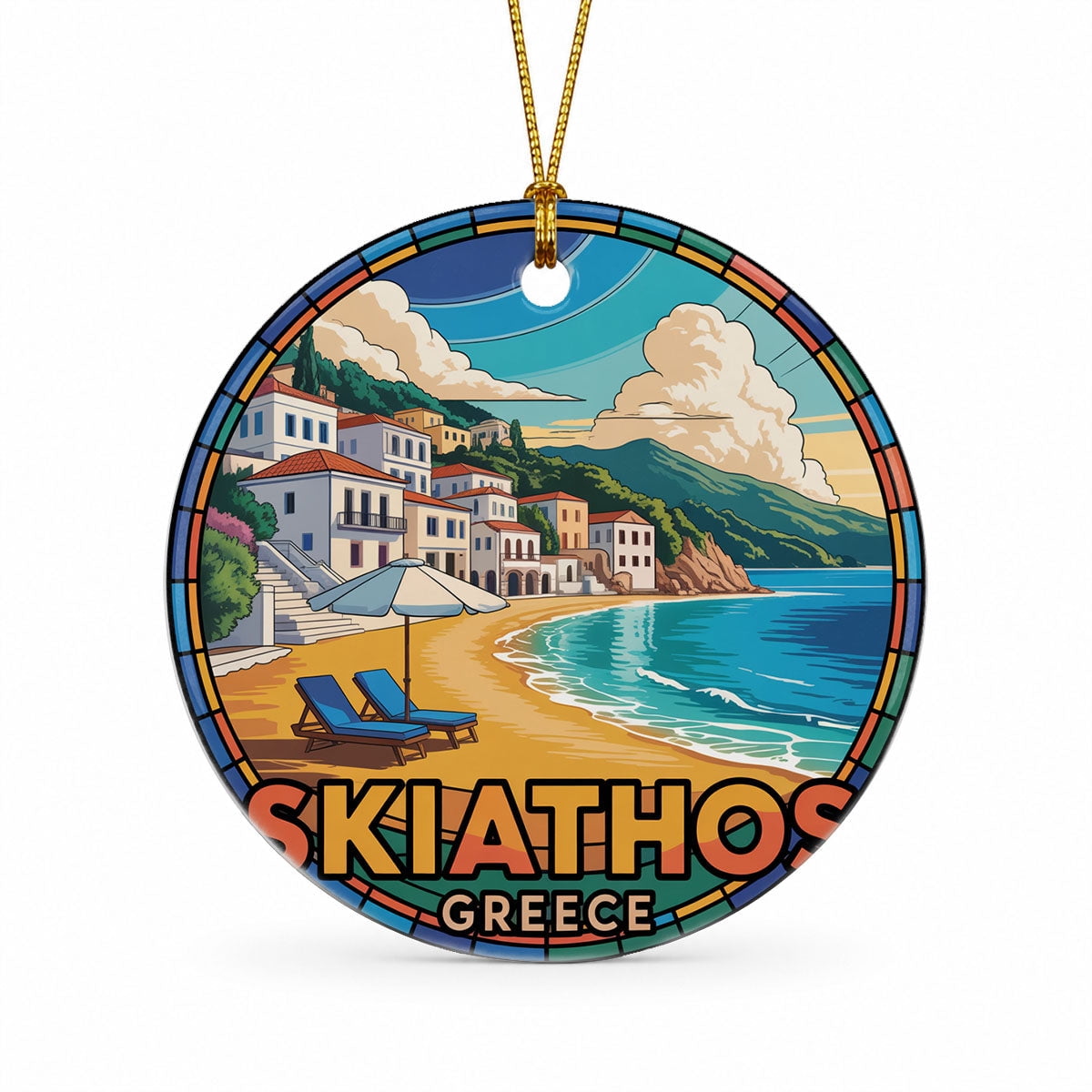 Skiathos Souvenir Christmas Ornament,