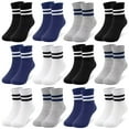 thumbnail image 1 of Skibeaut 12 Pairs Boys Socks Kids Athletic Socks for Toddler Boys Girls (1-12 Years), 1 of 5