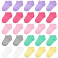 thumbnail image 1 of Skibeaut 25 Pairs Toddler Socks, Girls Socks Kids Colourful Ankle Socks Low Cut Half Cushion Socks for Girls 1-14 Years, 1 of 7