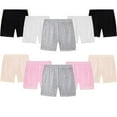 thumbnail image 1 of Skibeaut Girls Dress Shorts Underskirts Safety Dance Black White Cycling Bike Shorts 5 Pack Summer Lace Shorts 2-10 Years, 1 of 5
