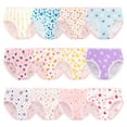 thumbnail image 1 of Skibeaut Girls Underwear 12 Pack, Toddler Briefs Soft Modal Fabrics Breathable Kids 2-8 Years Shorts, 1 of 5