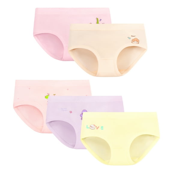 SkiBeaut Girls Underwear PantiesToddler Girl Soft Short Big Kid Child Underpants Undies Panties Briefs(5 Pack)