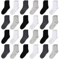 thumbnail image 1 of Kids Socks,Crew Socks Toddler for Children Boys Girls Cozy Athletic Socks, 24pairs(2-10Years), 1 of 9