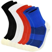 Skibeaut Kids Unisex Anti Slip Elastic Cuff Cotton Sports Socks, Multicolor