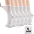 thumbnail image 1 of Skibeaut Pilates Grip Socks for Women Non Slip Yoga Grippy Socks Woman for Pure Barre Ballet Dance Hospital 6 Pack, 1 of 6