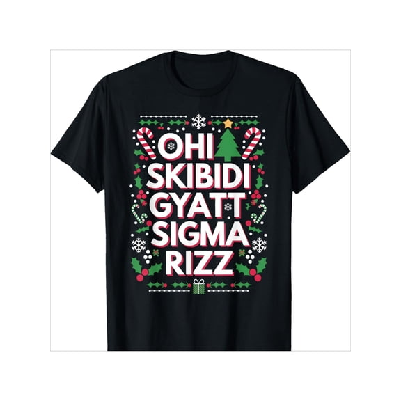 Skibidi Gen Alpha Xmas Party Men's T-Shirt - 100% Cotton, Lightweight & Breathable, Crew Neck Short Sleeve Tee for All Seasons