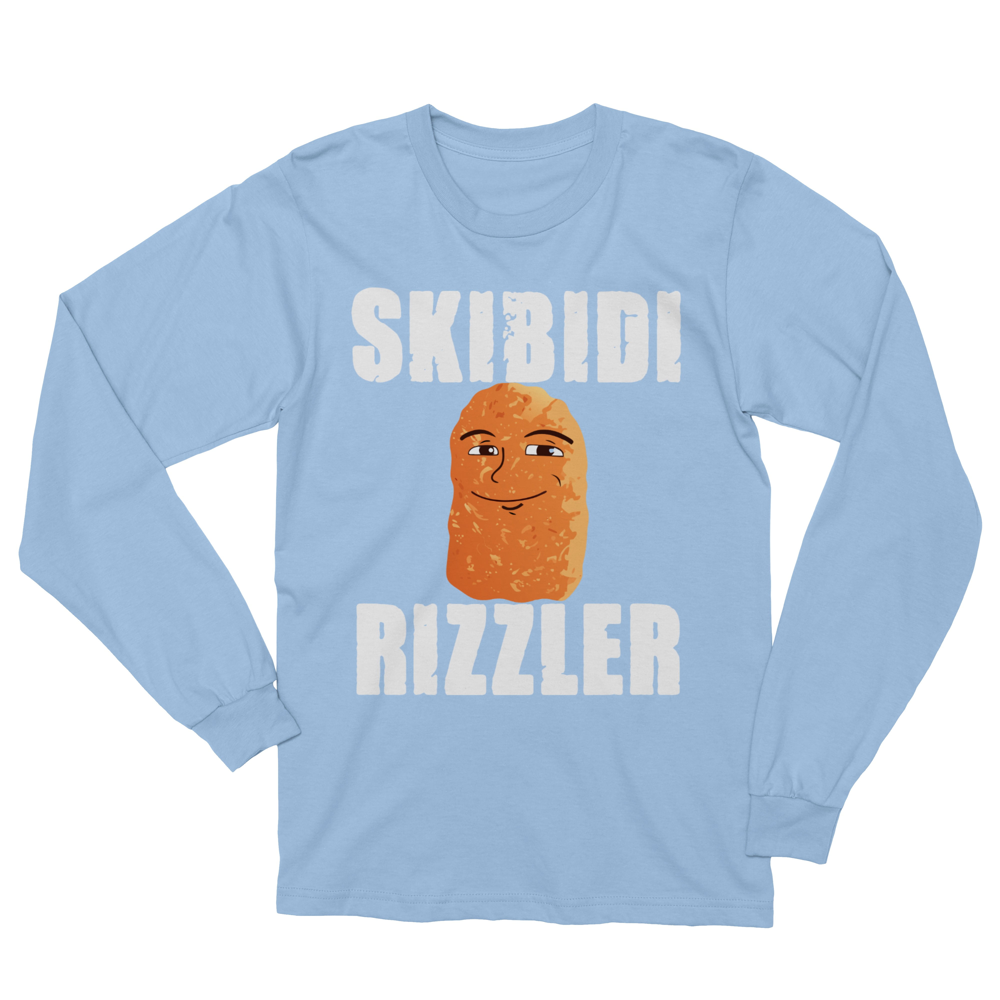 Skibidi Rizzler Meme Funny Brainrot Rizz Alpha Gen Long Sleeve T-Shirt ...