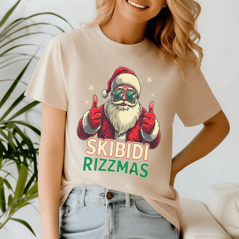 Skibidi Rizzmas Shirt, Christmas Rizz Tshirt, Santa Claus Shirts, Santa ...