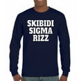 thumbnail image 1 of Skibidi Sigma Rizz Long Sleeve T-shirt Funny Goat Gyatt Meme Zoomer Viral Humor, 1 of 7