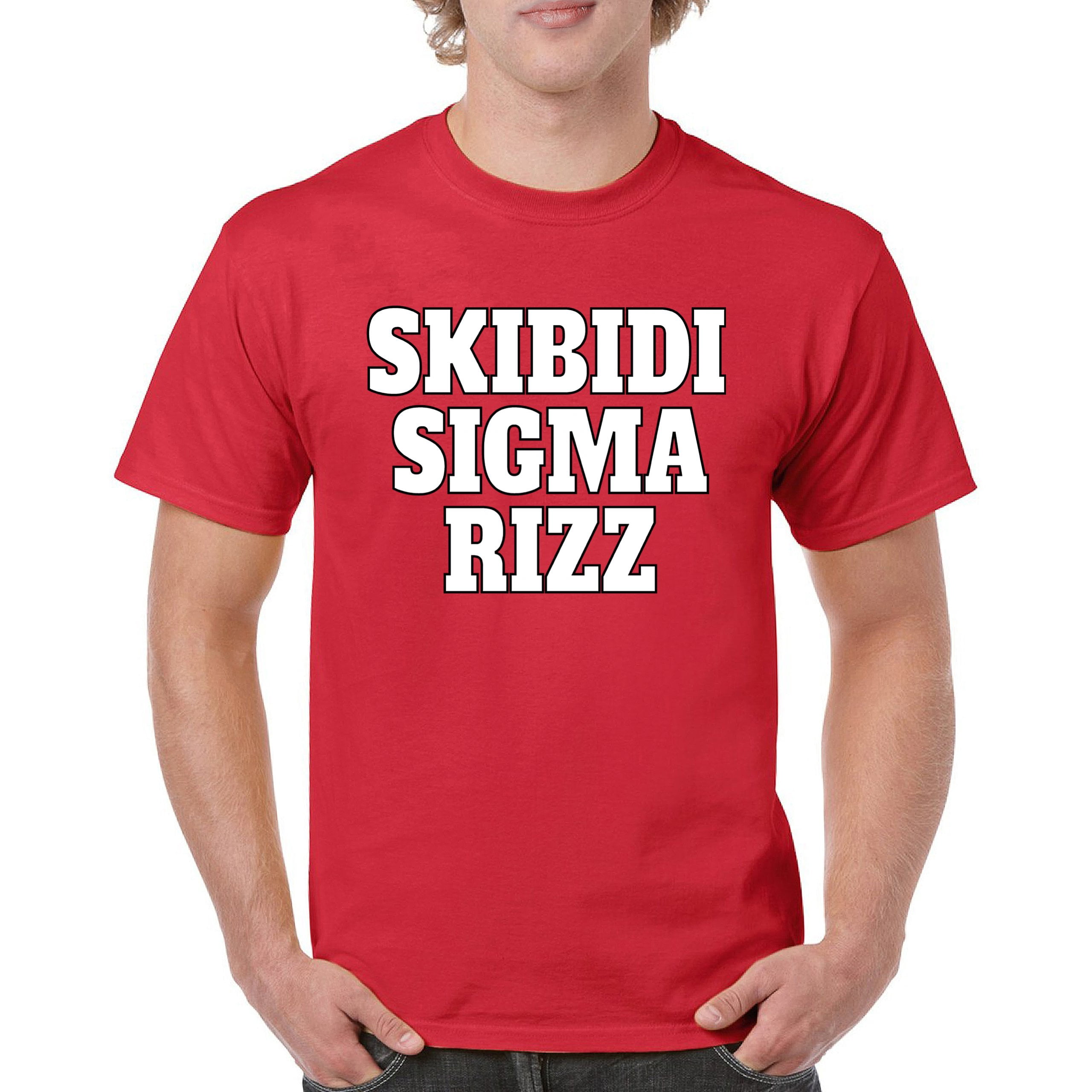 Sigm Rizz Skibidi Sigma Rizz T-shirt Funny Goat Gyatt Meme Zoomer Viral Humor Men ...
