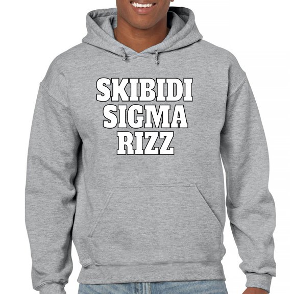 Skibidi Sigma Rizz Unisex Hoodie Funny Goat Gyatt Meme Zoomer Viral Humor