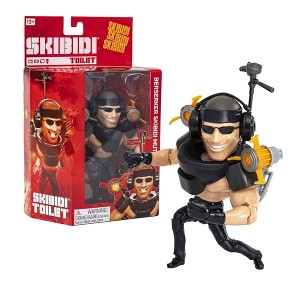 Skibidi Toilet Deluxe Berserker Mutant Figure, Collectible Figures, Officially Licensed Skibidi Toilet Merch