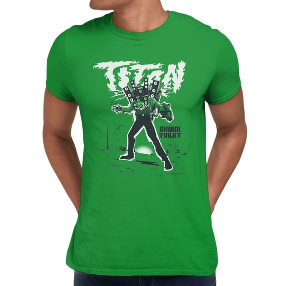 Skibidi Toilet Alliance Amplifier Titan Sound Stance Men's T Shirt (Irish Green, S-XXXL)