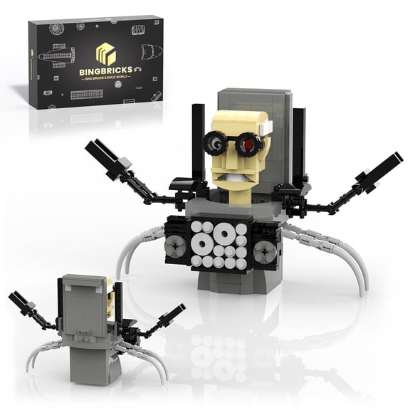 Skibidi Toilet Building Blocks Set, 407 PCS High-Quality STEM Role-Play Toy for Boys, with Manual & Gift Box, Perfect Valentine's Day & Birthday Gift for Kids & Fans