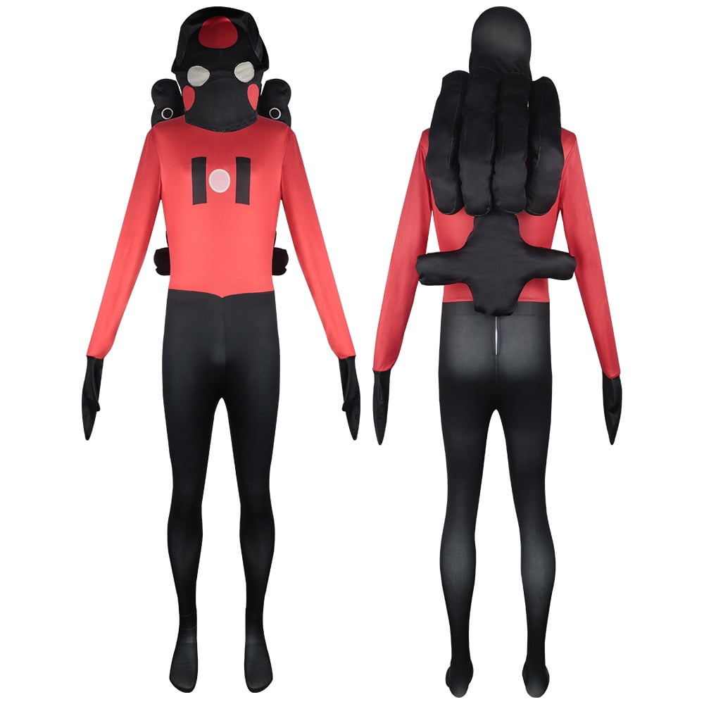 Skibidi Toilet Costume Halloween Cosplay Party Bodysuits with Headwear
