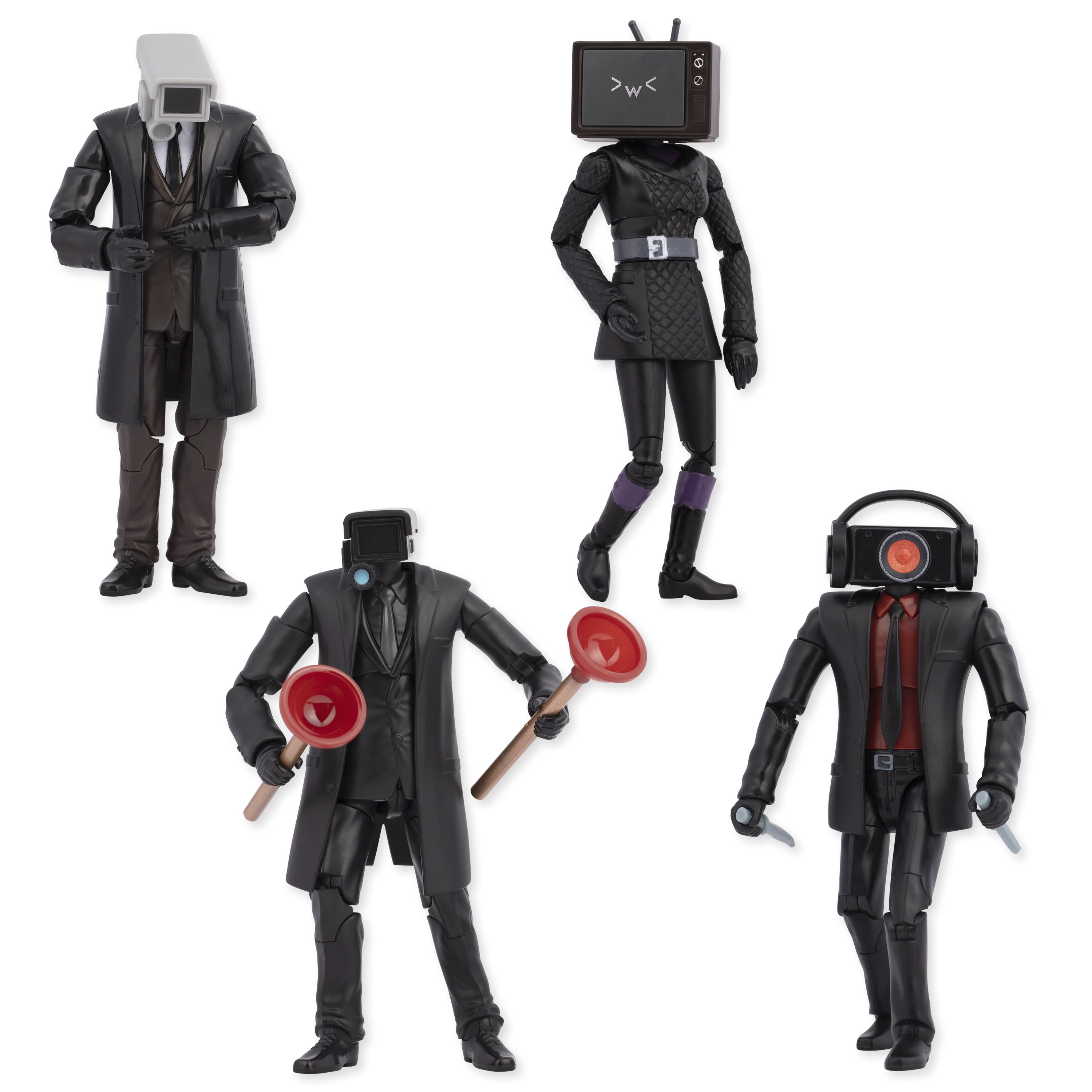 Skibidi Toilet DX アクションフィギュア プランジャーマン Amazon.com: SKIBIDI Toilet Deluxe 6 inch Figure, Plungerman