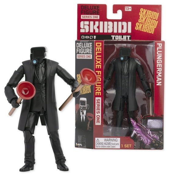 Skibidi Toilet Deluxe Plungerman Figure, Collectible Figures, Officially Licensed Skibidi Toilet Merch