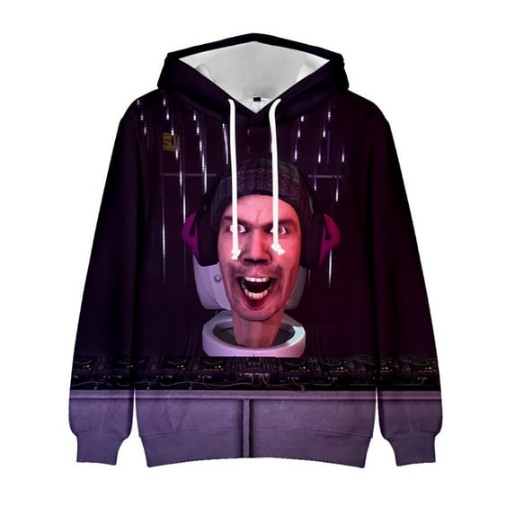 Skibidi Toilet Funny Hoodie Women Men Casual Hooded Long Sleeve Pullover