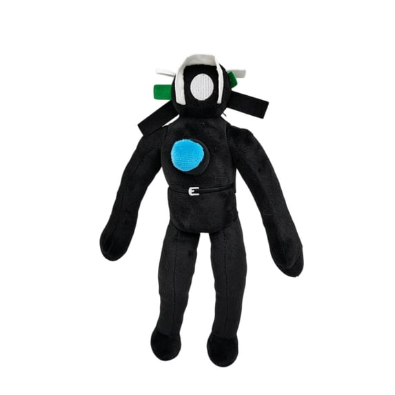 Skibidi Toilet Giant Cameraman Plush 30cm Black Body with White Head ...