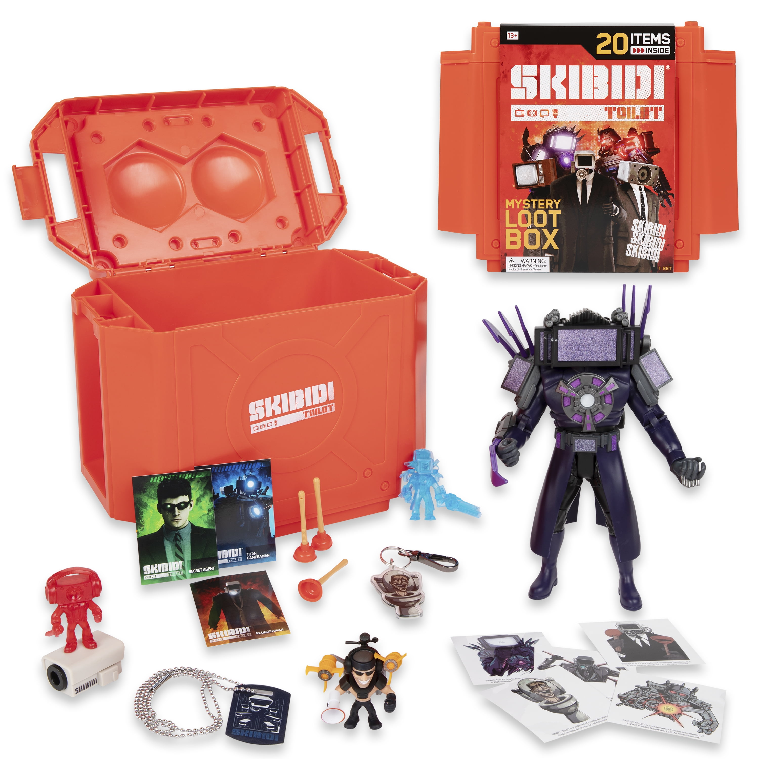 Skibidi Toilet Giant Mystery Loot Box, With 20 Mystery Surprises, YouTube Animation Sensation, Exclusive Mystery Figures, Officially Licensed Skibidi Toilet Merch