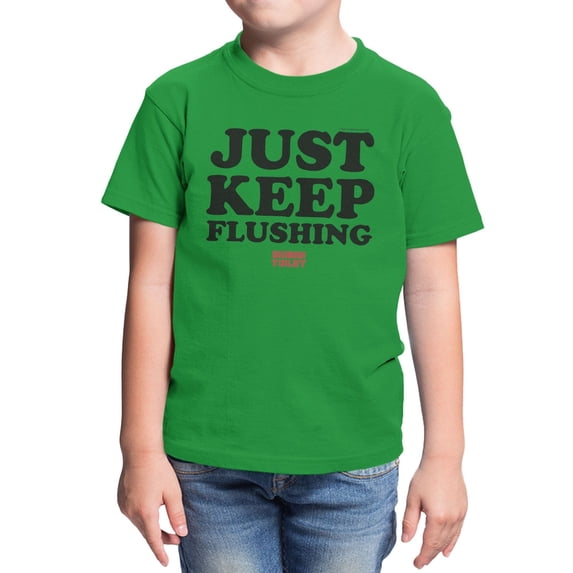 Skibidi Toilet Keep Flushing Big Boys Graphic T-Shirt (Irish Green, XS-XL)