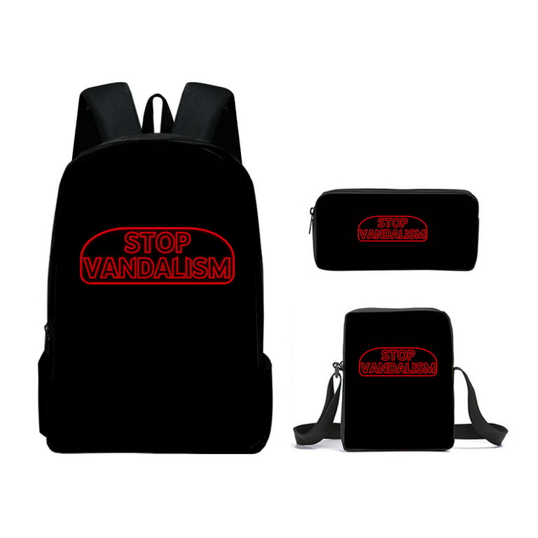 Skibidi Toilet Merch Backpack Rucksack Cosplay Zip Pack Schoolbag Daypacks  Travel Bag Fashion Three Piece Set