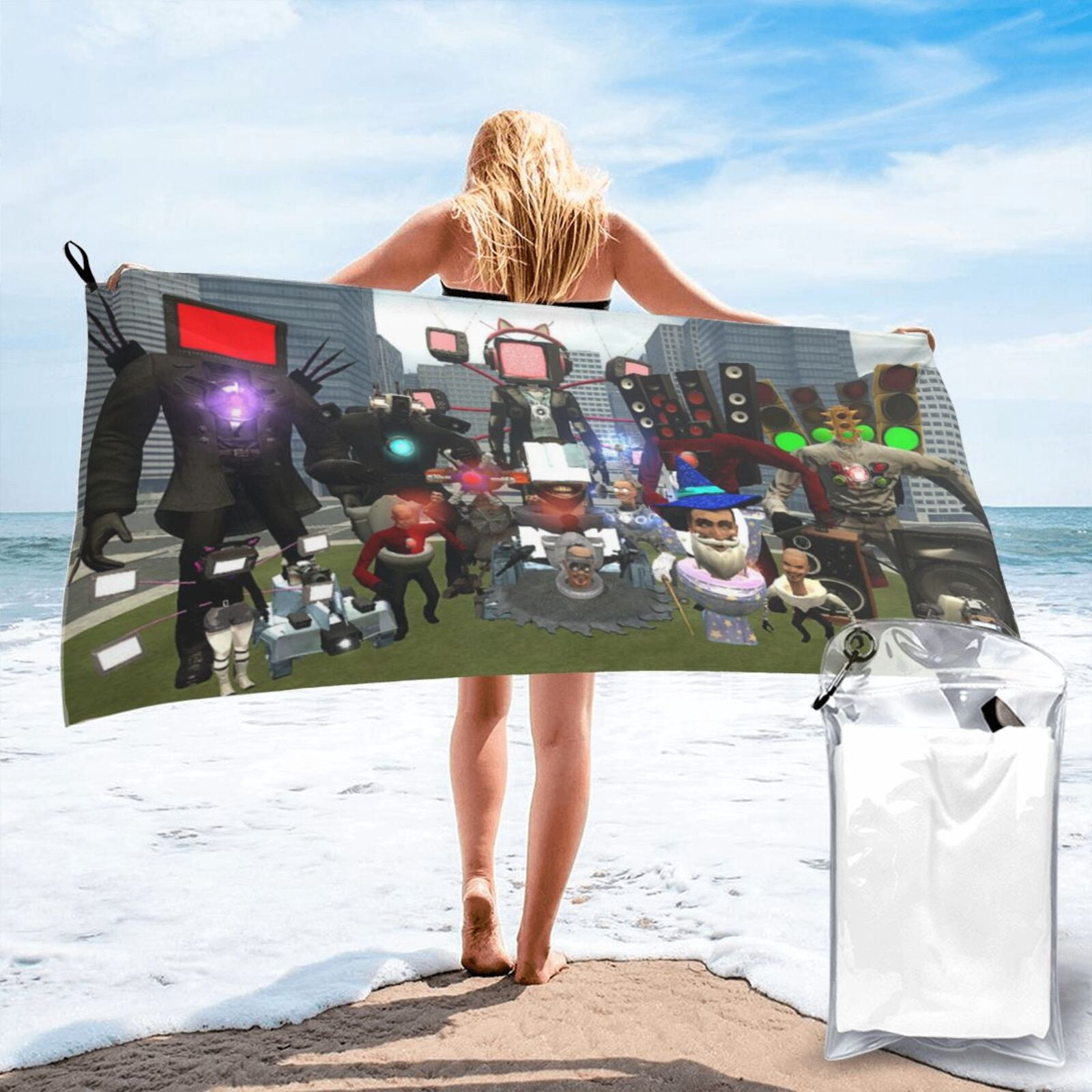 Sunglasses Bulldog Beach Towel - Super Absorbent Oversized 30"x60" Quick-Dry Towel For Swimming & Camping - View #3