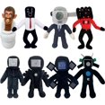 thumbnail image 1 of Skibidi Toilet Plush, 11" Speakerman Bosses Plushies Toys Skibidi Toilet Head Plushies Toys for Fans and Friends Beautifully Stuffed Animals Doll Gifts (8pcs), 1 of 7