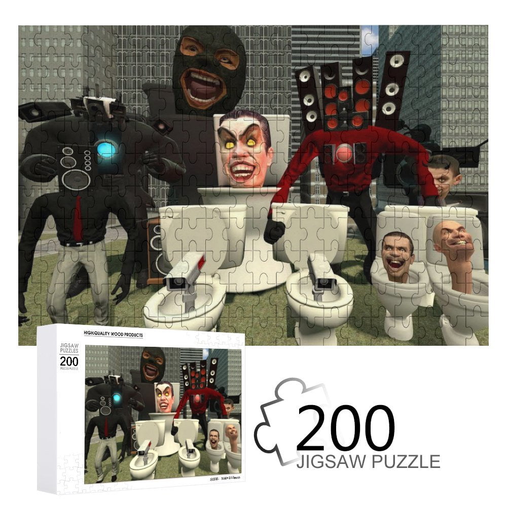 Skibidi Toilet Puzzle For Adults & Kids - 200 Piece Jigsaw Puzzle ...