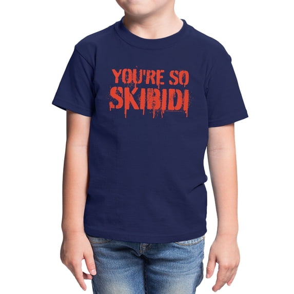 Skibidi Toilet So Skibidi Toilet Big Boys Graphic T-Shirt (Navy, XS-XL)