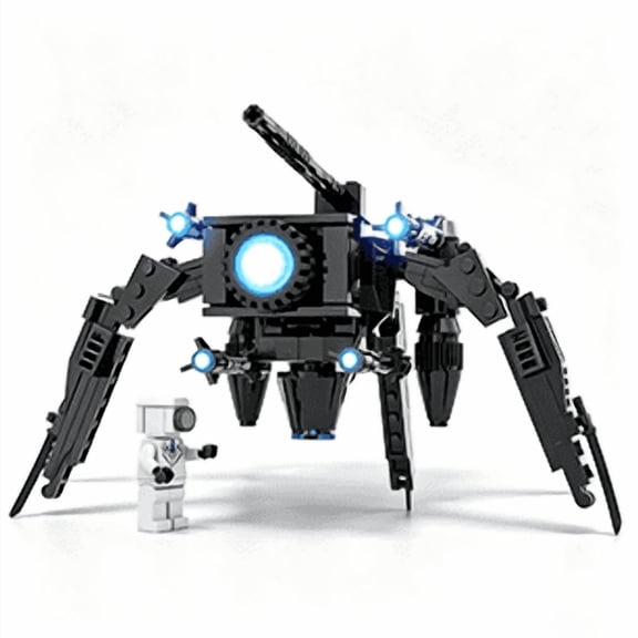 Skibidi Toilet Spider Camera Mecha Building Set, 245 PCS Collectible Robot Model, 28cm Wide Building Blocks Toy for Boys Age 8-14