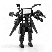 Skibidi Toilet TV Titan Mecha Building Set, 380 PCS Heavy Robot Model, 26cm Tall Collectible Action Figure Blocks Toy for Boys Age 8-14