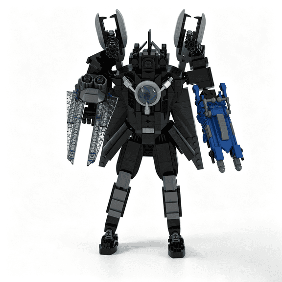Skibidi Toilet Titan Camera Mecha Building Set, 752 PCS Heavy Robot Model, 32cm Tall Collectible Action Figure Blocks Toy for Boys Age 8-14
