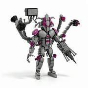 Skibidi Toilet Titan TV Mecha Building Set, 668 PCS Heavy Robot Model, 31cm Tall Collectible Action Figure Blocks Toy for Boys Age 8-14