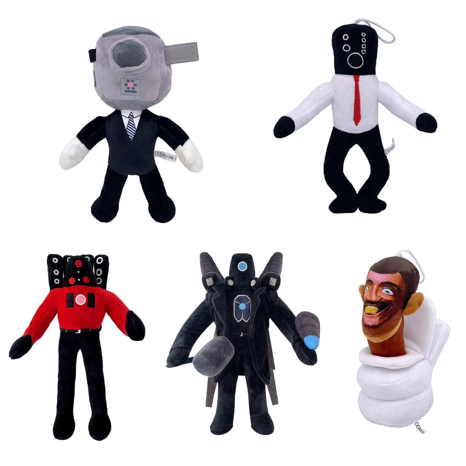 Aisharery Skibidi Toilet Toy Plush,Cameraman Plush,Fun and Whimsical  Stuffed Figure Doll for Fans Gift,Soft Stuffed Animal Figure Doll for Adult  and