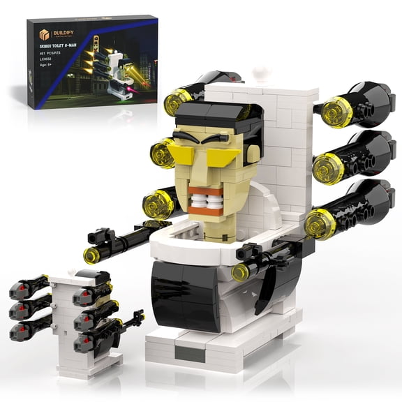 Skibidi Toilet Upgraded Rocket Robot Building Block Set - 461Pcs Viral Short Video Character Figure, STEM Educational Toy, Collectible Gift for Boys & Fans 6+