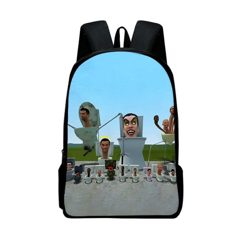 Skibidi Toilet Wiki Backpack Musician Oxford Cloth Travel Bag Style  Adjustable Shoulder Strap Bag 