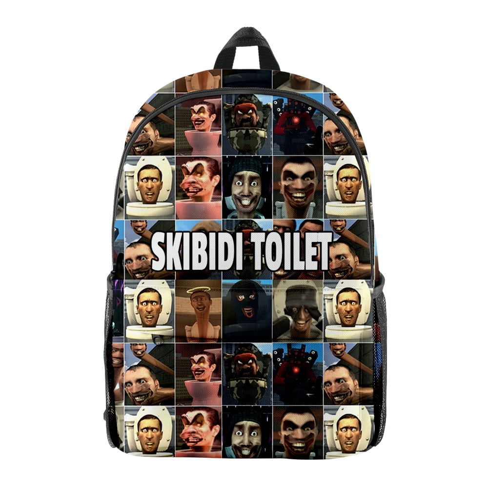 Skibidi Toilet Wiki Cartoon Backpack Women Men Casual Travel Bag HipHop  Style - Walmart.com