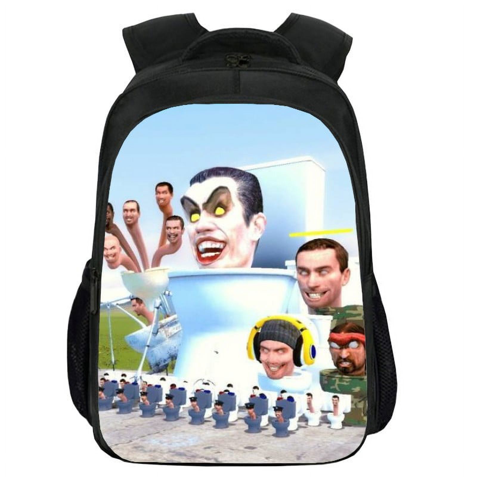 Skibidi toilet student computer backpack