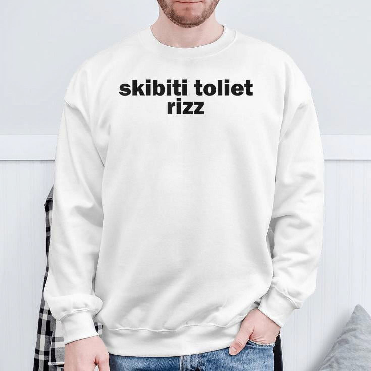 Skibiti Toilet Rizz Viral Influencer Brain Rot Slang Sweatshirt