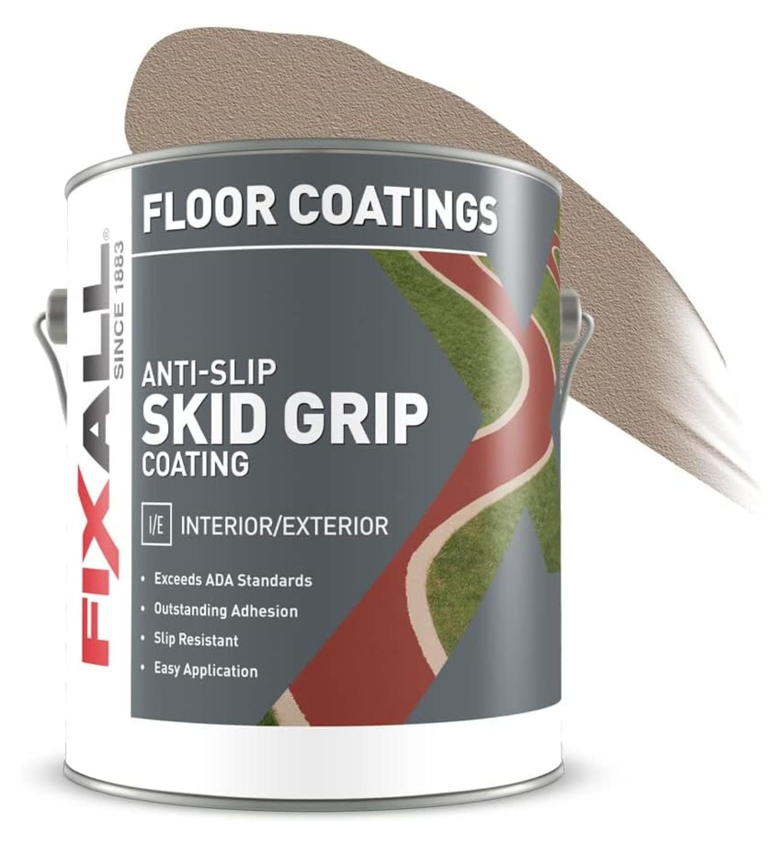 Skid Grip AntiSlip Coating, 1 Gallon, Camel, Exceeds ADA Standards