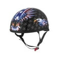 thumbnail image 1 of Skid Lid Lethal Threat Motorcycle Half Helmet USA Flame Eagle LG, 1 of 2