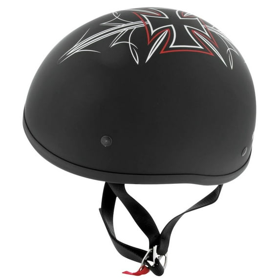 Skid Lid Street Rod Half Helmet Flat Black LG