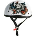thumbnail image 1 of Skid Lid White Rose Motorcycle Half Helmet White SM, 1 of 1