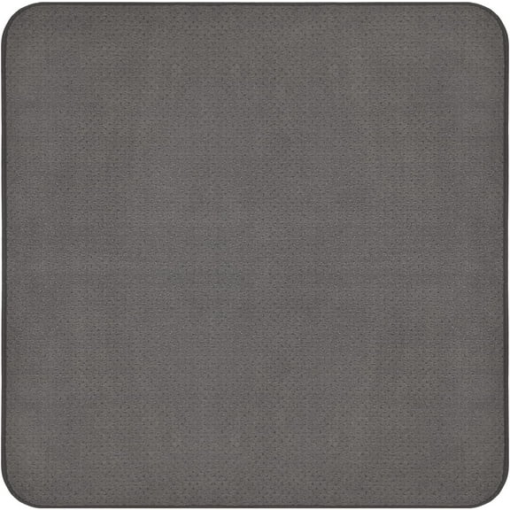 Skid-Resistant Carpet Indoor Area Rug Floor Mat - Gray - 3 Ft X 3 Ft - Non Slip Rubber Backing, Stain Resistant, Dog Friendly, Living Room Bedroom Kitchen Entryway